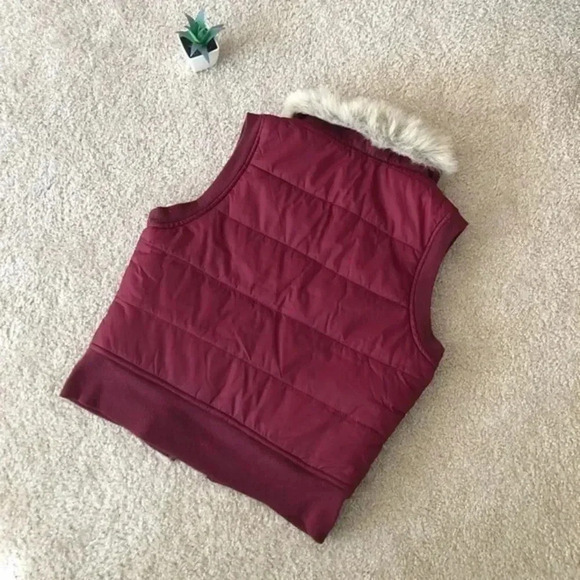 One step up women puffer vest w/faux fur b… - Picture 5 of 8